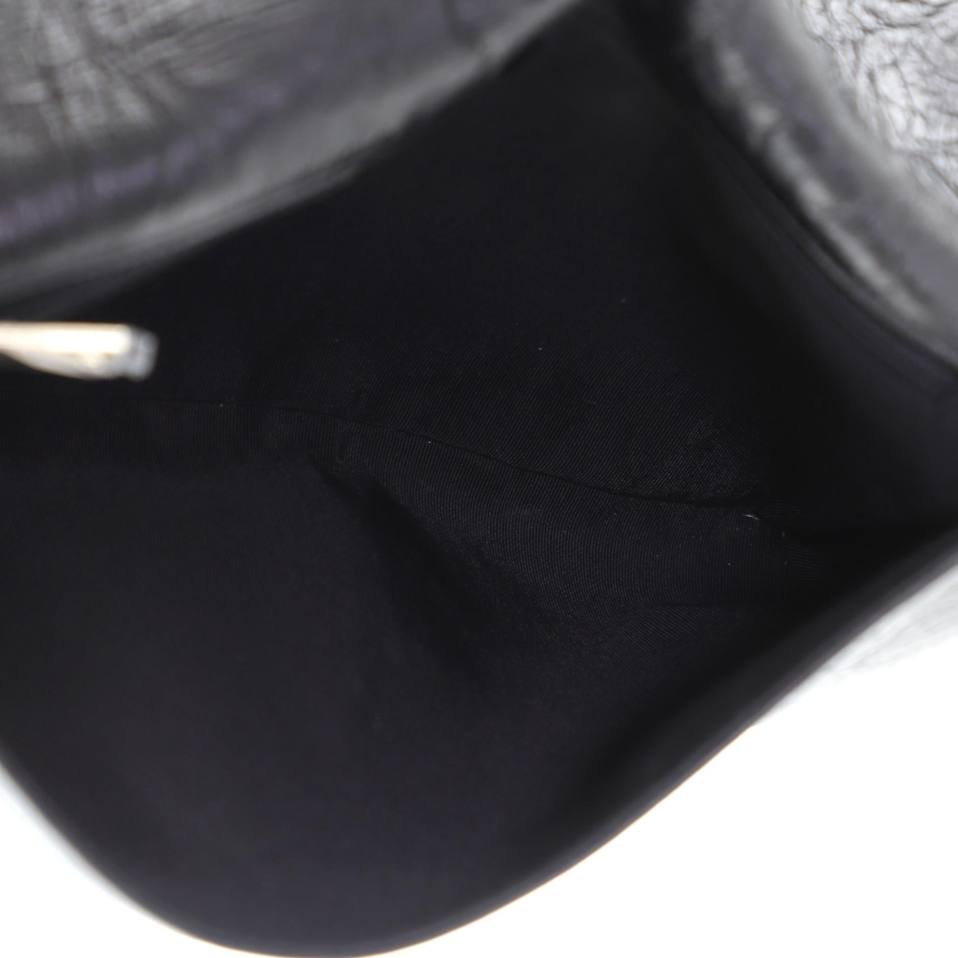 Chanel Coco Pleats Flap Clutch Pleated Crumpled Calfskin Small In Good Condition In NY, NY