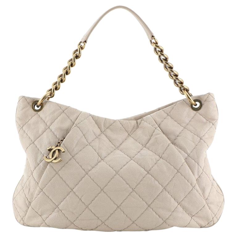 Chanel Coco Top Handle Bag Quilted Caviar with Snakeskin Small at 1stDibs