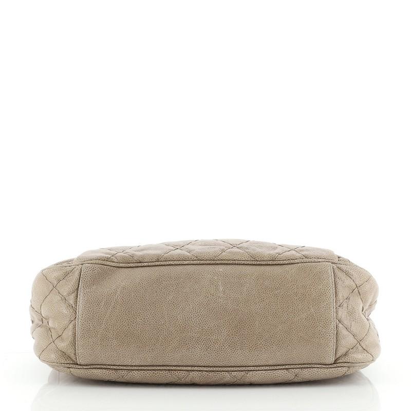 Brown Chanel Coco Pleats Messenger Bag Quilted Glazed Caviar
