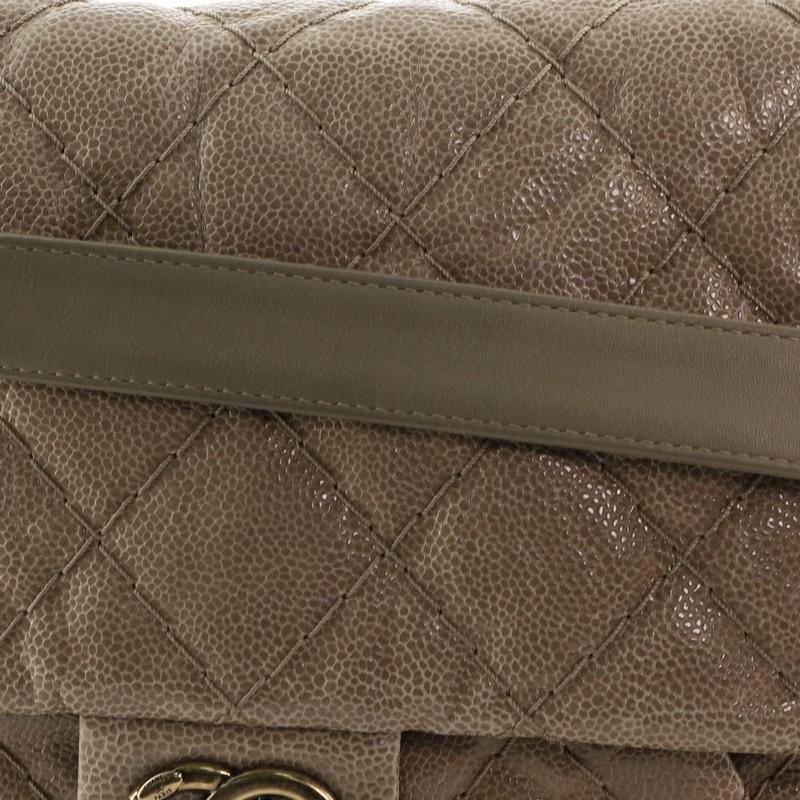 Women's or Men's Chanel Coco Pleats Messenger Bag Quilted Glazed Caviar