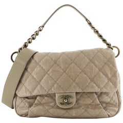 Chanel Coco Pleats Messenger Bag Quilted Glazed Caviar