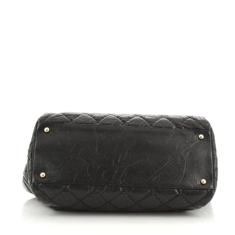 Chanel Coco Pleats Tote Quilted Glazed Caviar Large In Good Condition In NY, NY