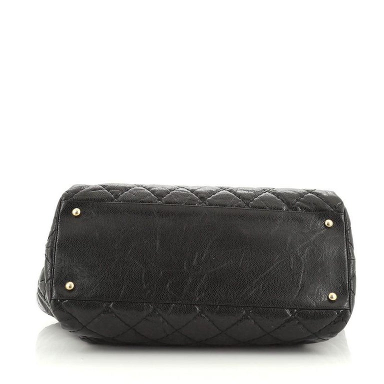 Chanel Coco Pleats Tote Quilted Glazed Caviar Large at 1stDibs