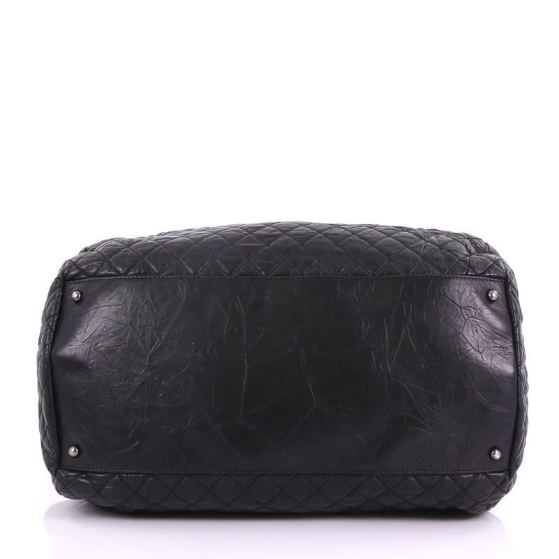 Chanel Coco Rider Bowler Bag Quilted Aged Calfskin Large In Good Condition In NY, NY