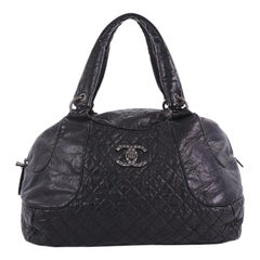 Chanel Coco Rider Bowler Bag Quilted Aged Calfskin Large