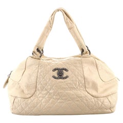 Chanel Coco Rider Bowler Bag Quilted Aged Calfskin Large
