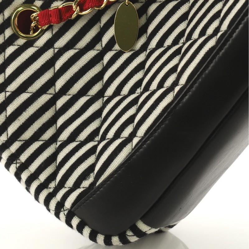Chanel Coco Sailor Camera Bag Quilted Jersey and Lambskin Medium In Good Condition In NY, NY