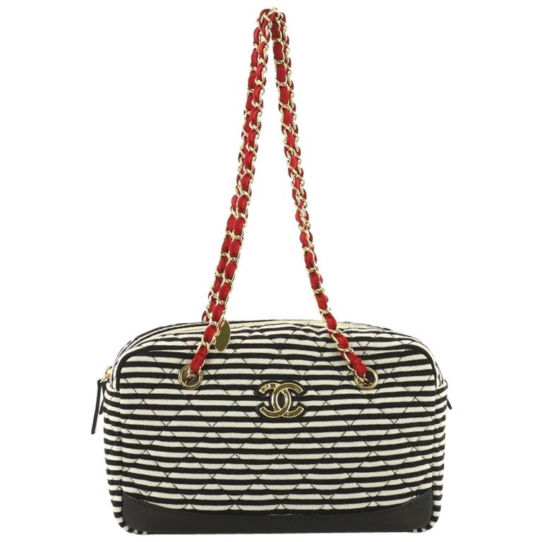 Chanel Coco Sailor Camera Bag Quilted Jersey and Lambskin Medium at 1stDibs
