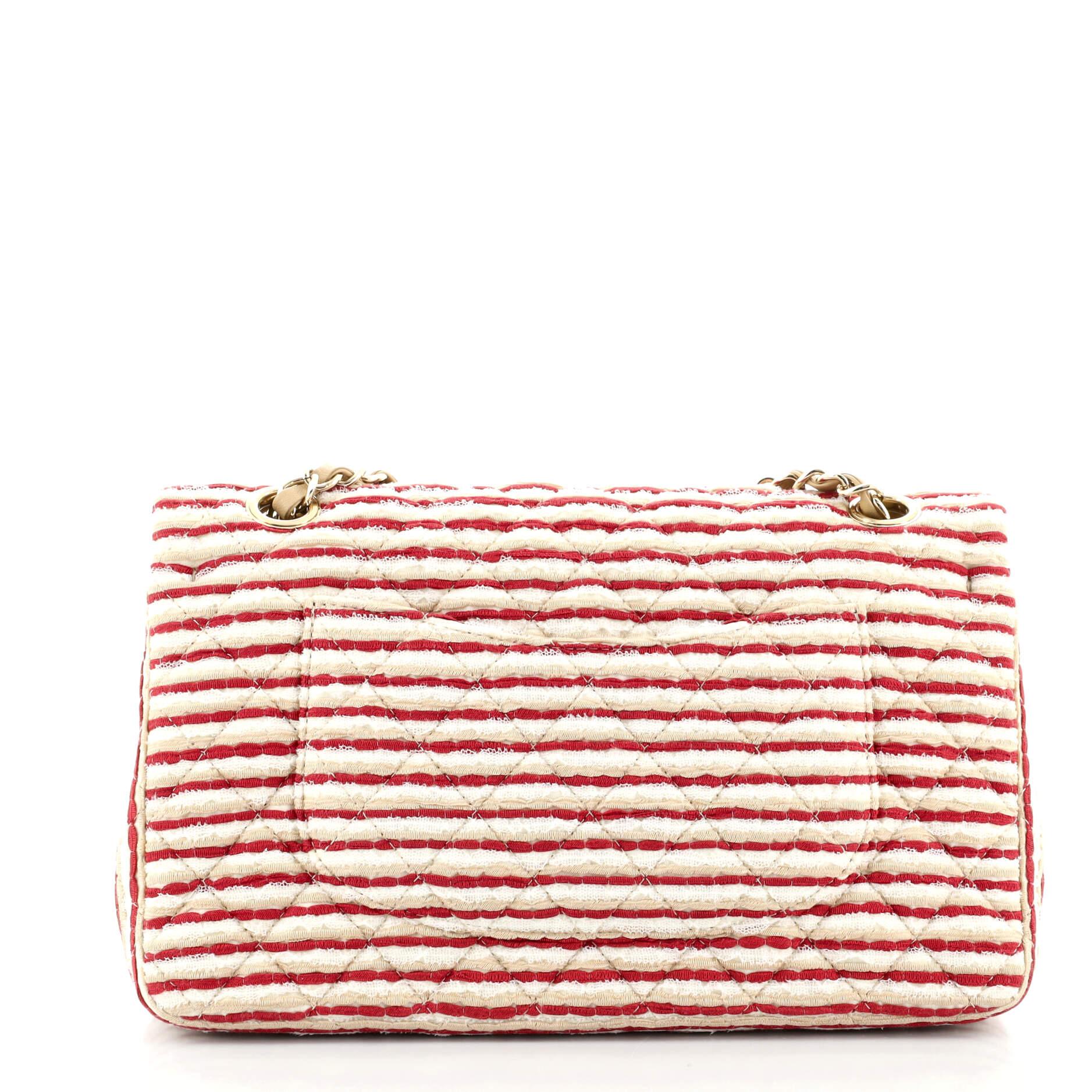 Chanel Coco Sailor Flap Bag Quilted Jersey Medium im Zustand „Gut“ in NY, NY