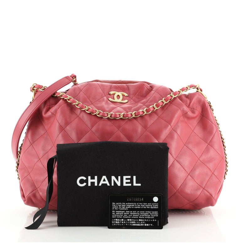 Chanel Metallized Calfskin Quilted Small XXL Travel Flap Bag Black