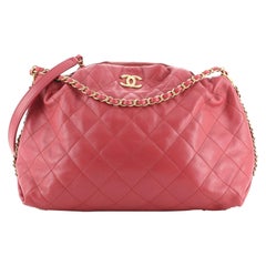 Chanel Coco Shelter Bowling Bag Quilted Shiny Lambskin Medium