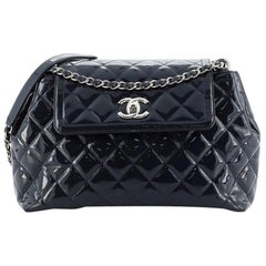 Chanel Coco Shine Accordion Flap Bag Quilted Patent Large
