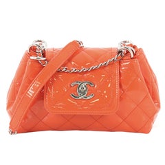 Chanel Coco Shine Akkordeon Flap Bag Quilted Lack Mini