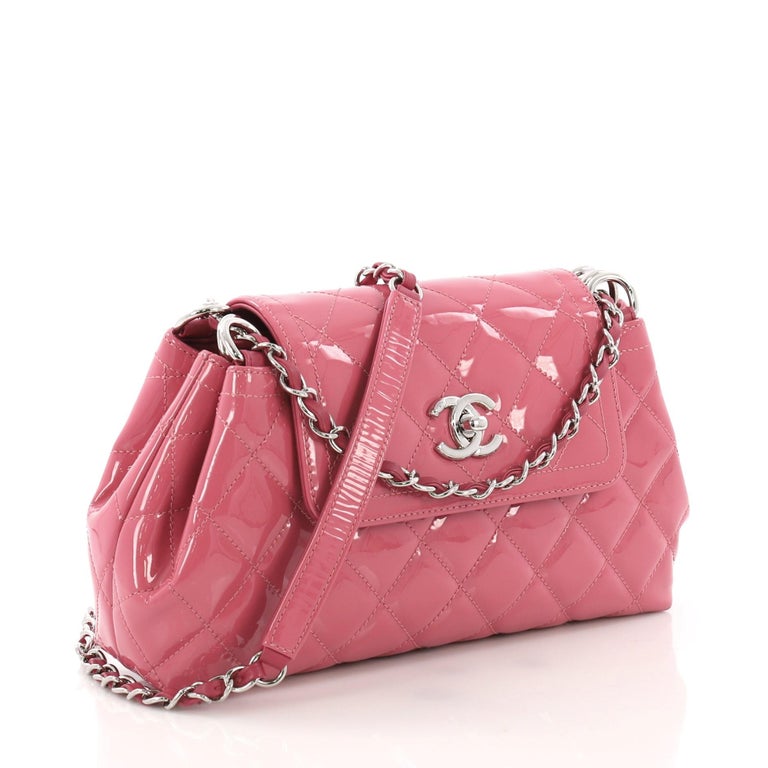 Chanel Coco Shine Accordion Flap Bag Quilted Patent Small at 1stDibs