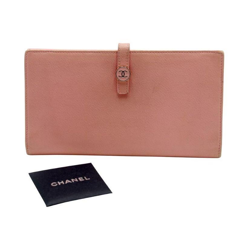 Pink Chanel Coco Snap Long Caviar Wallet CC-1029P-0004 For Sale