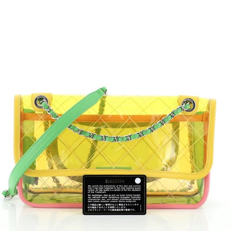 Chanel Coco Splash Flap Bag Quilted PVC With Lambskin Medium at 1stDibs