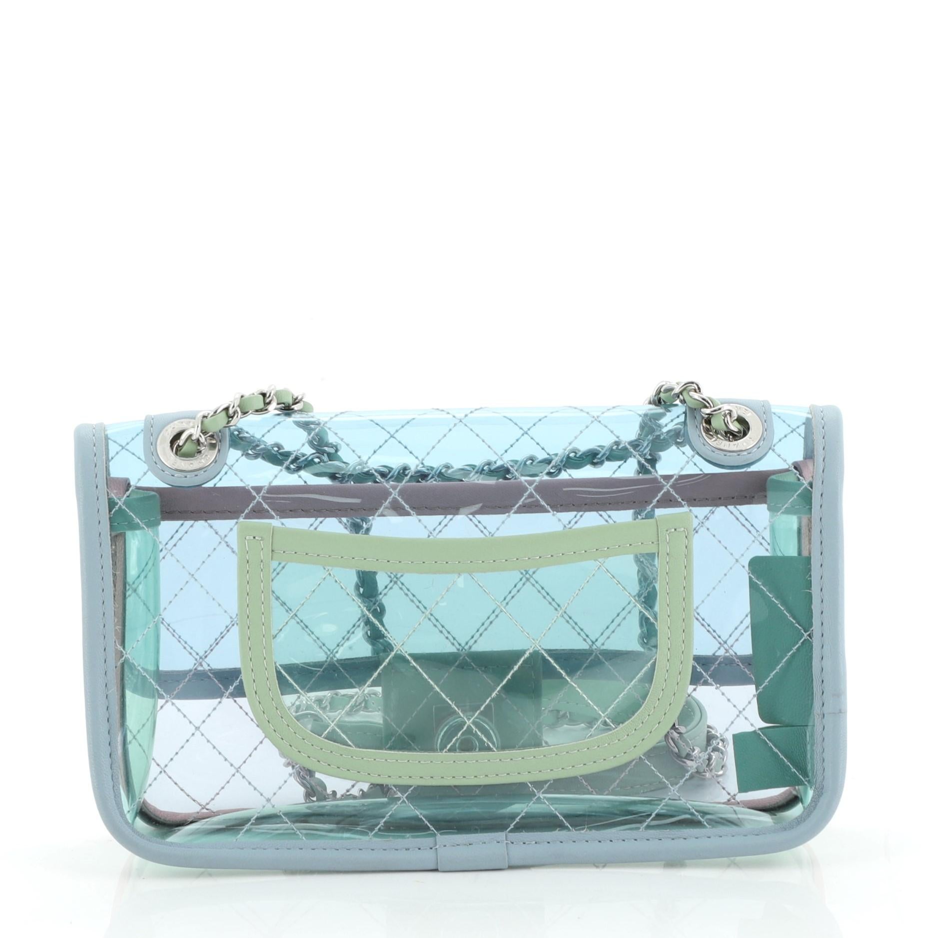 Chanel Coco Splash Flap Bag Quilted PVC With Lambskin Medium In Good Condition In NY, NY