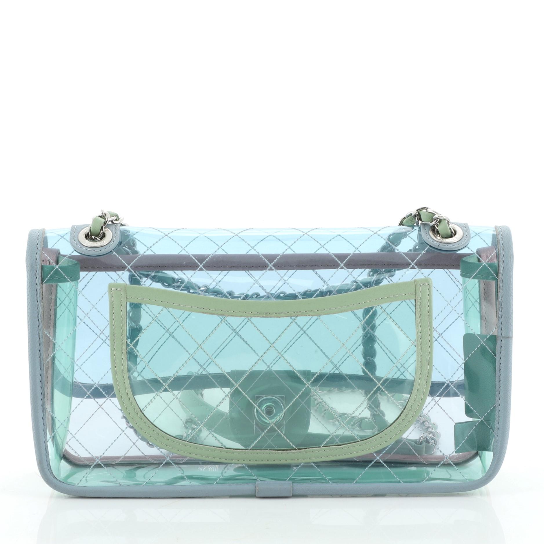 Chanel Coco Splash Flap Bag Quilted PVC With Lambskin Medium In Good Condition In NY, NY
