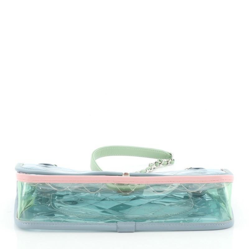 Chanel Coco Splash Flap Bag Quilted PVC With Lambskin Medium In Good Condition In NY, NY