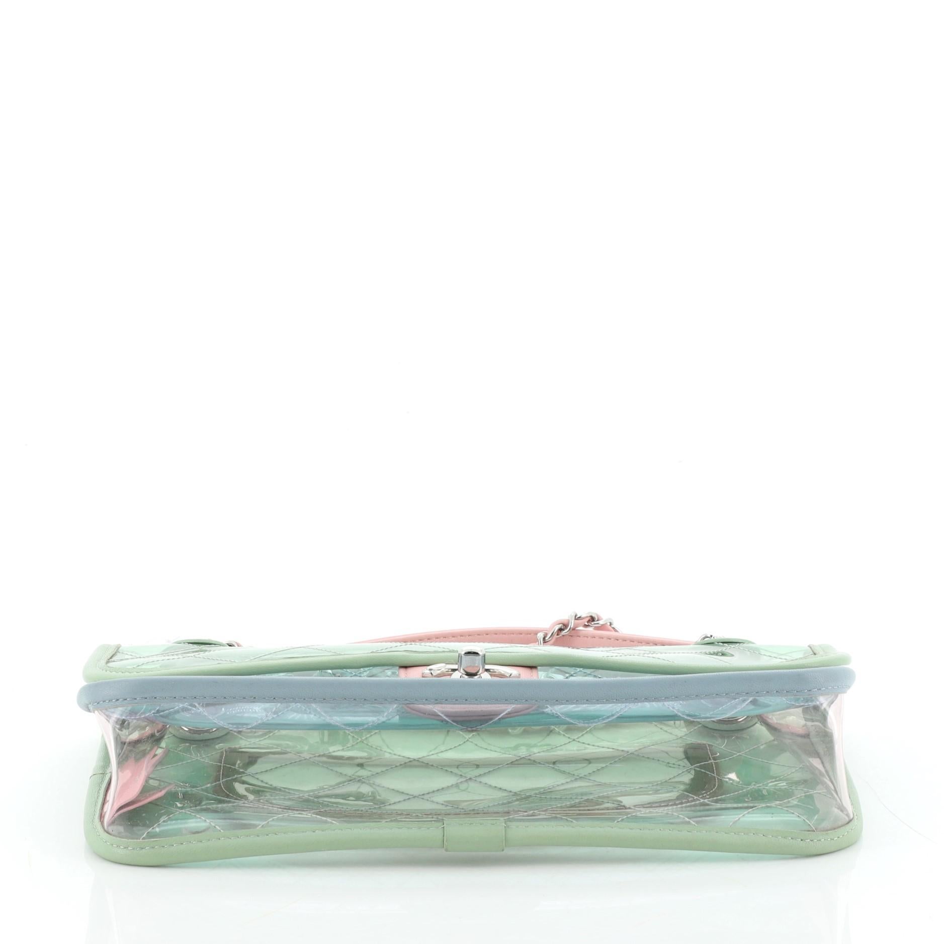 Chanel Coco Splash Flap Bag Quilted PVC With Lambskin Medium In Good Condition In NY, NY