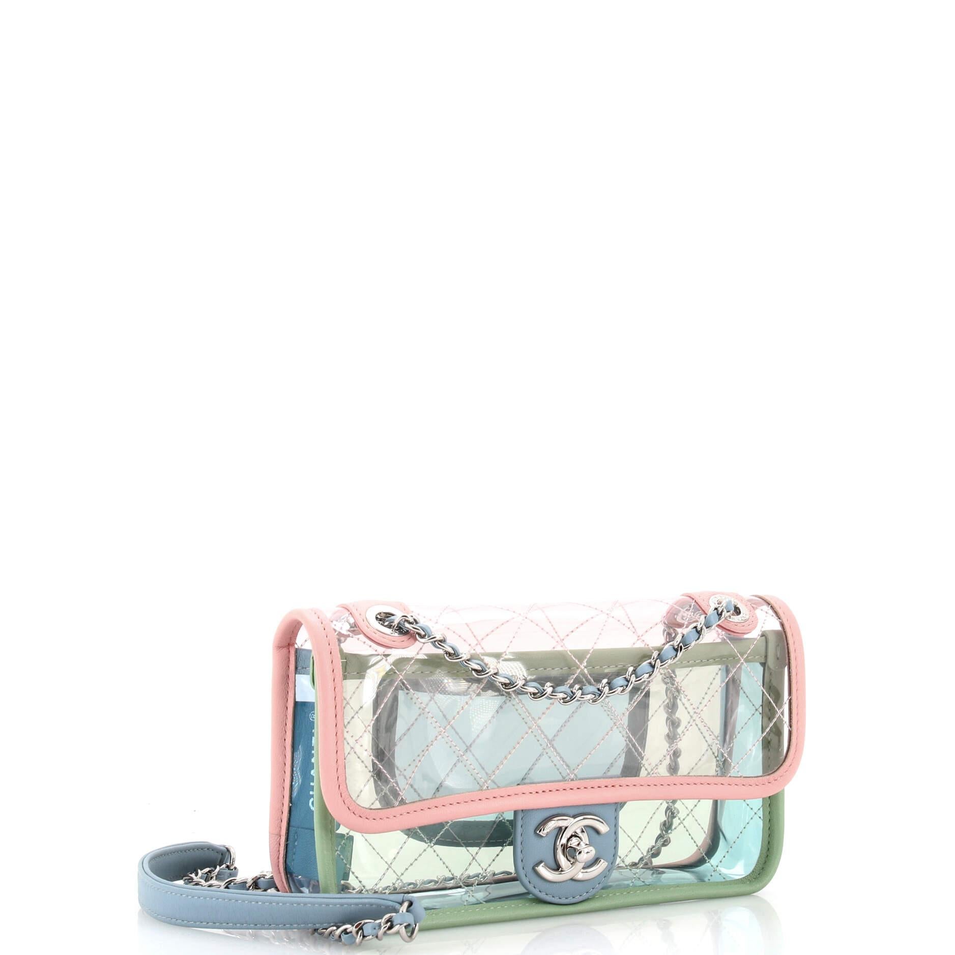 Chanel Coco Splash Flap Bag Quilted PVC With Lambskin Small In Good Condition In NY, NY