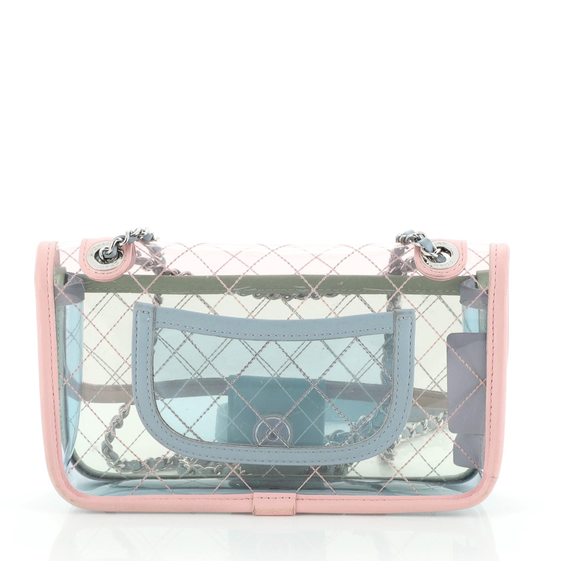 Chanel Coco Splash Flap Bag Quilted PVC With Lambskin Small In Good Condition In NY, NY