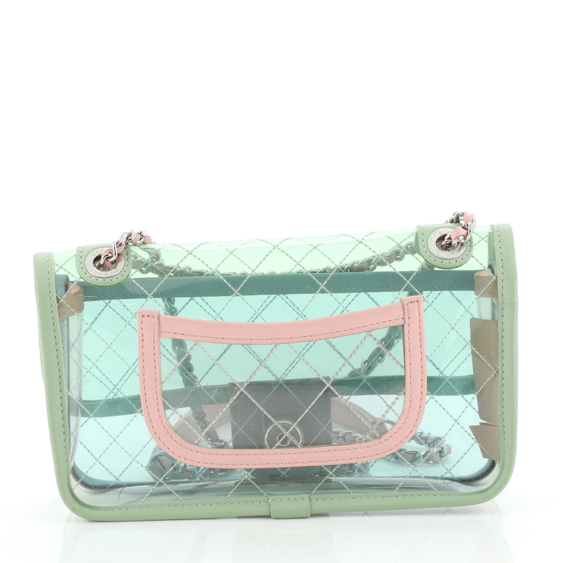 Chanel Coco Splash Flap Bag Quilted PVC With Lambskin Small In Good Condition In NY, NY