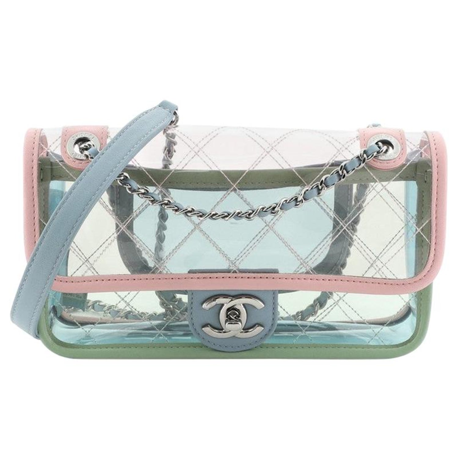 Chanel Coco Splash Flap Bag Quilted PVC With Lambskin Small at 1stDibs Chanel Coco Splash Flap Bag Quilted PVC With Lambskin Small at 1stDibs