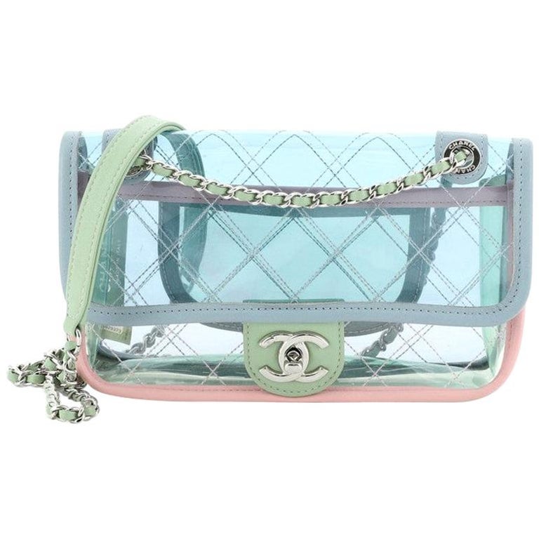 Chanel Coco Splash Blue PVC Medium Flap Bag | Dearluxe