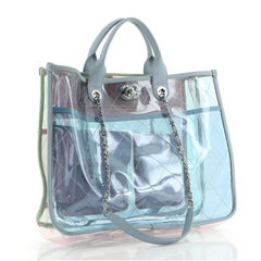 Chanel Coco Splash Shopping Tote Quilted PVC With Lambskin Medium
