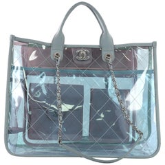 Chanel Coco Splash Shopping Tote Quilted PVC With Lambskin Medium