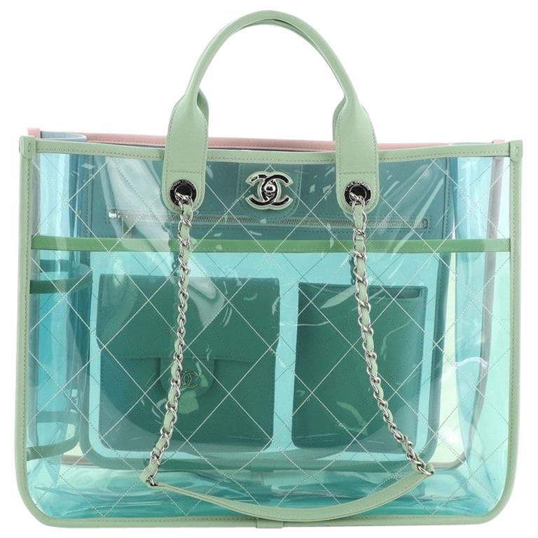 Chanel Coco Splash Shopping Tote Quilted PVC With Lambskin Medium
