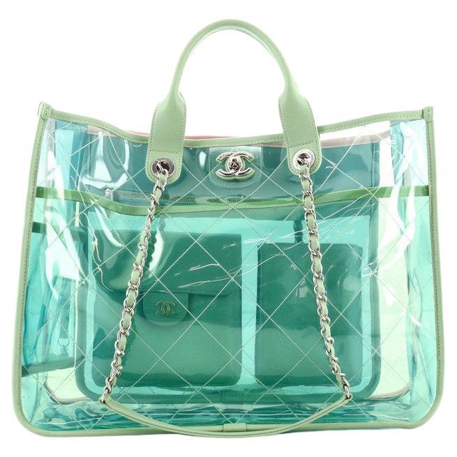 Chanel Coco Splash Shopping Tote Quilted PVC With Lambskin Medium