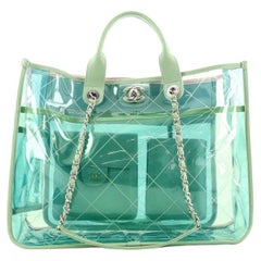 Chanel Coco Splash Shopping Tote Quilted PVC With Lambskin Medium