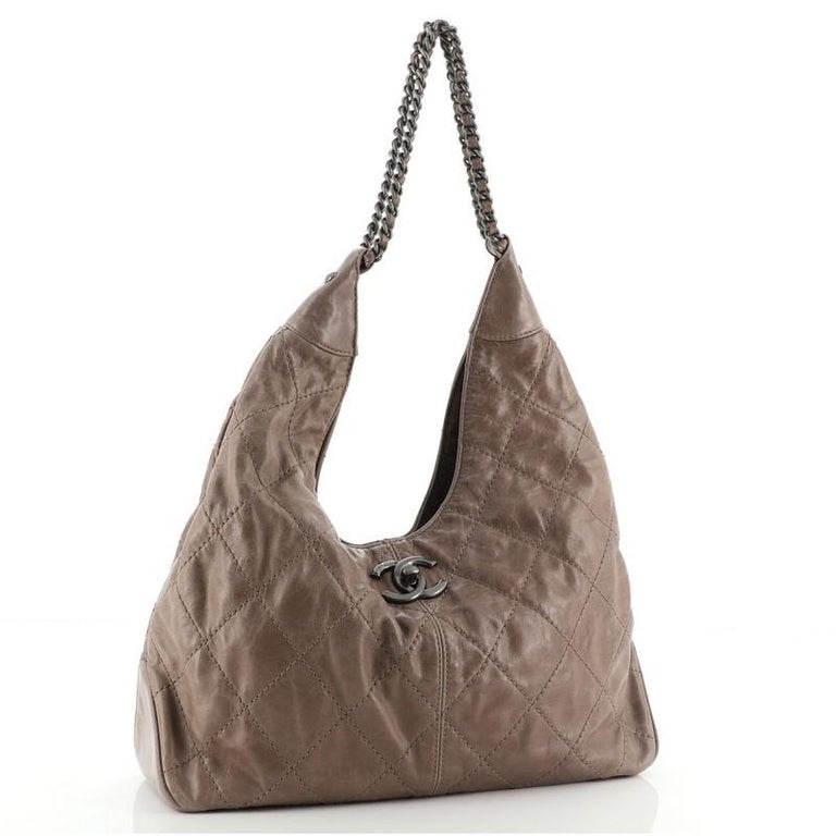 Chanel Coco Supple Hobo Quilted Calfskin Large at 1stDibs