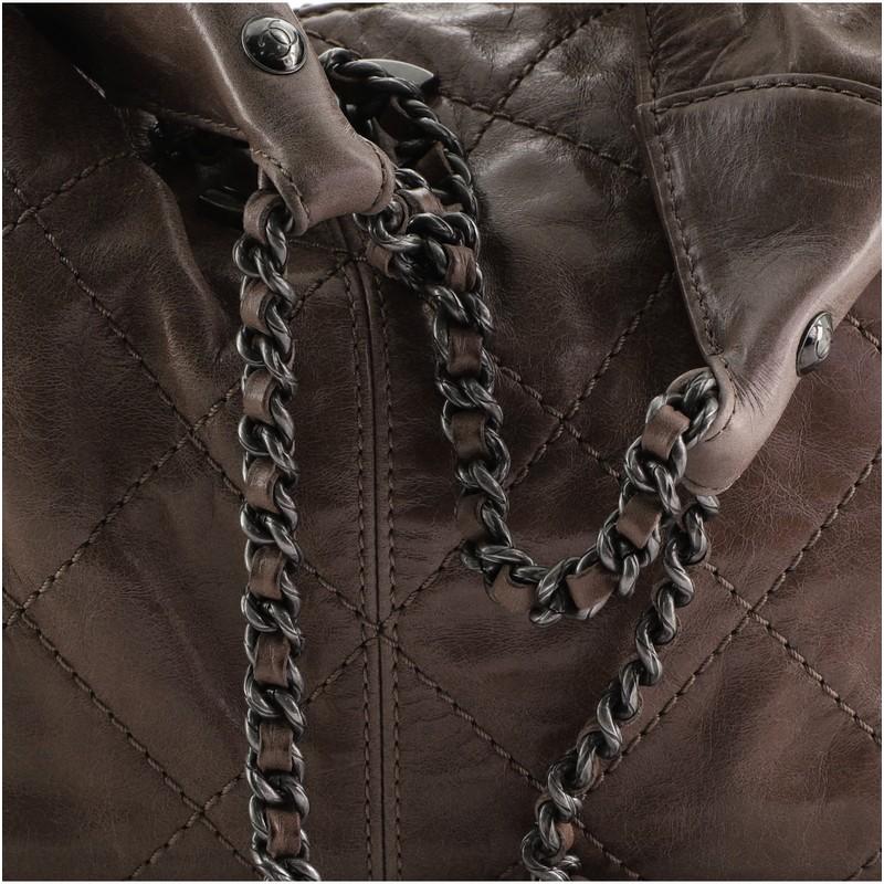 Chanel Coco Supple Hobo Gestepptes Kalbsleder Groß 3