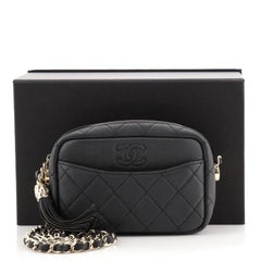 Chanel Coco Tassel Camera Case Quilted Caviar Mini