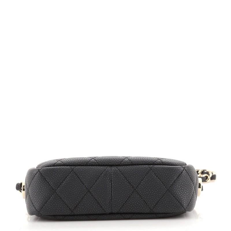 Black Chanel Coco Tassel Camera Case Quilted Caviar Mini