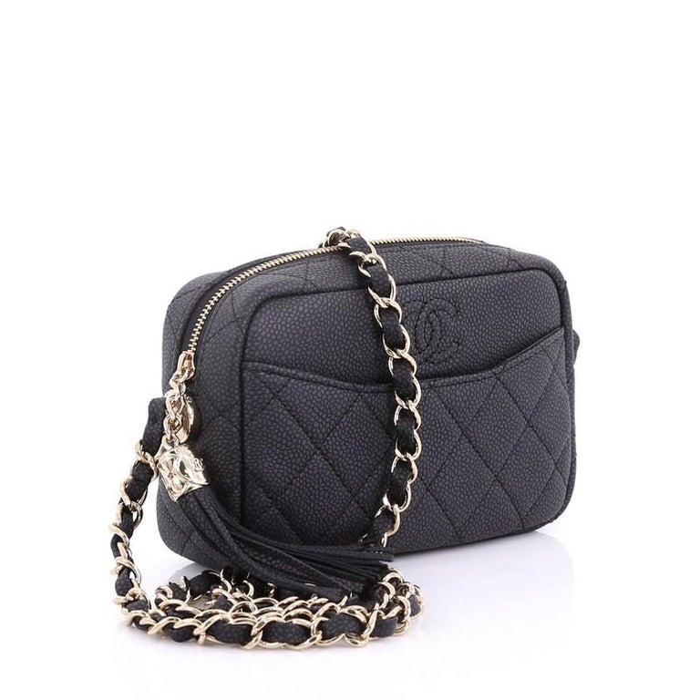 Chanel Coco Tassel Camera Case Quilted Caviar Small at 1stDibs | chanel ...