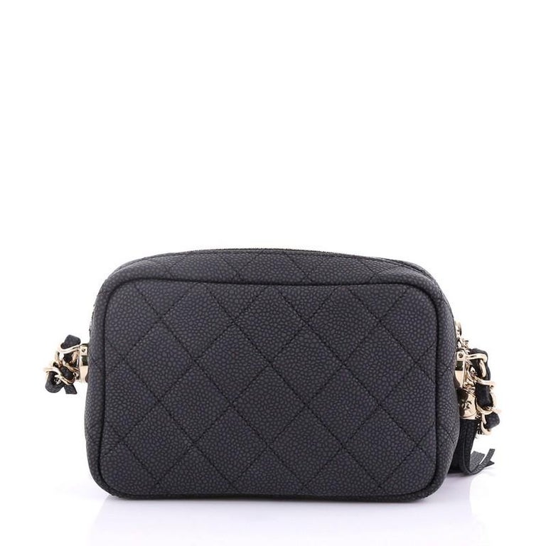 Chanel Coco Tassel Camera Case Quilted Caviar Small at 1stDibs