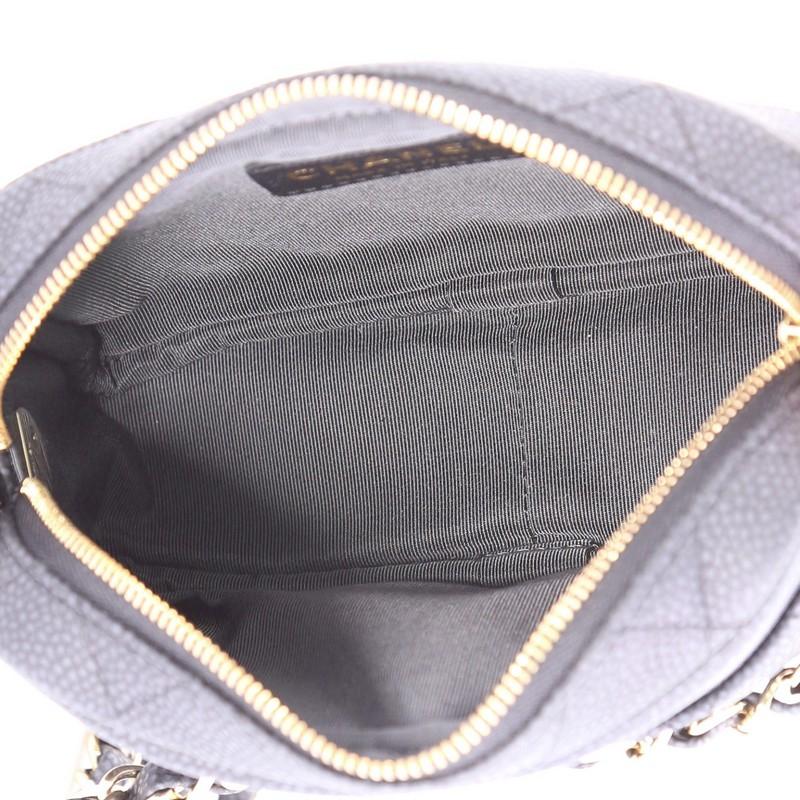 Black Chanel Coco Tassel Camera Case Quilted Caviar Small