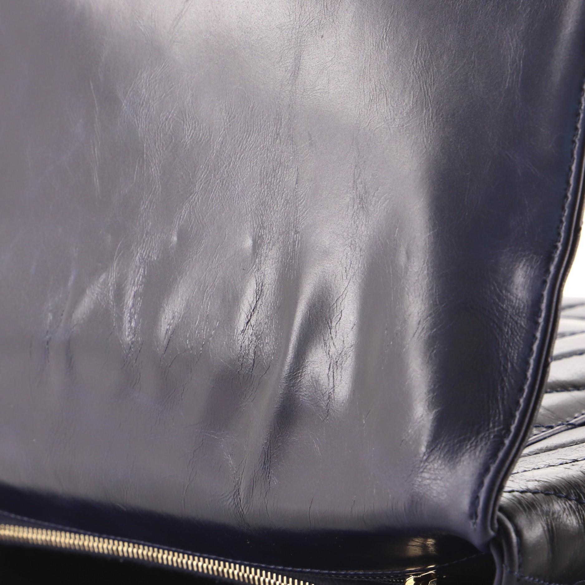 Chanel Coco Top Handle Bag Chevron Calfskin Medium In Good Condition In NY, NY