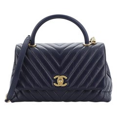 Chanel Coco Top Handle Bag Chevron Calfskin Small (petit)