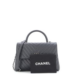 Chanel : Coco Top Handle Bag Chevron Caviar Medium