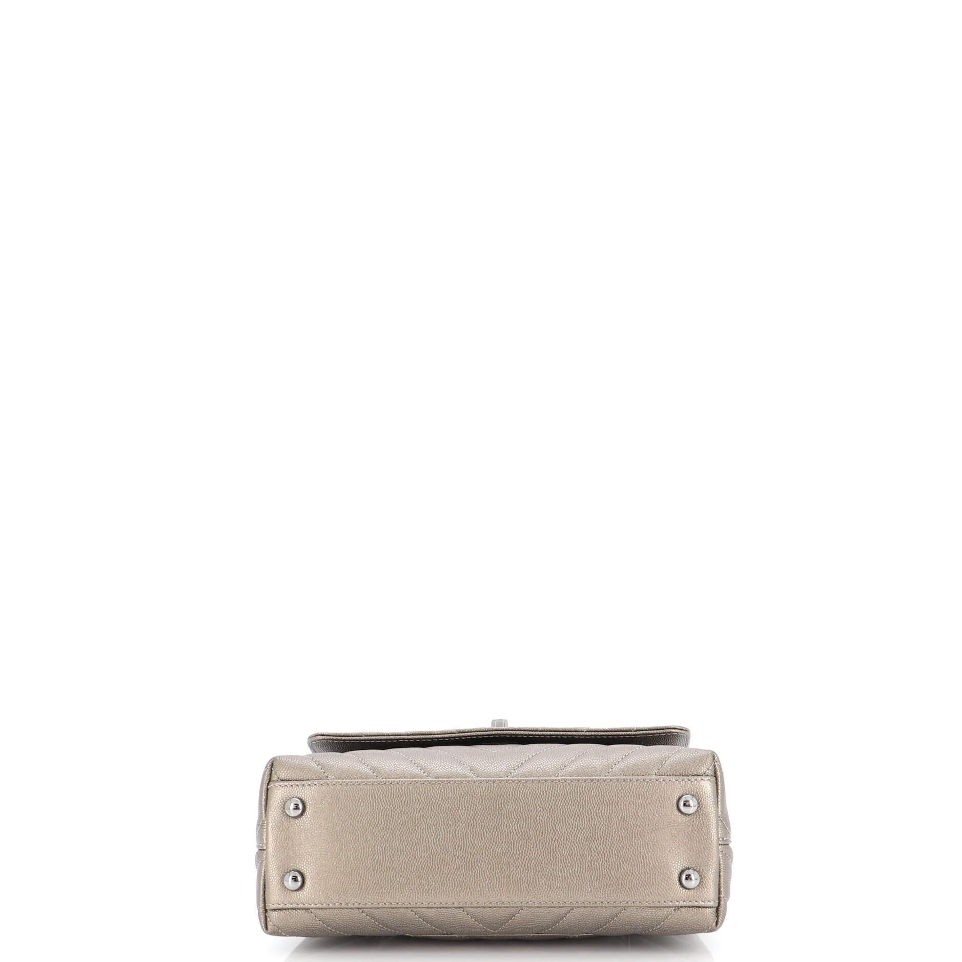 Chanel Coco Top Handle Bag Chevron Caviar Mini 1