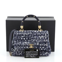 Chanel Coco Top Handle Bag Crochet with Lambskin Mini