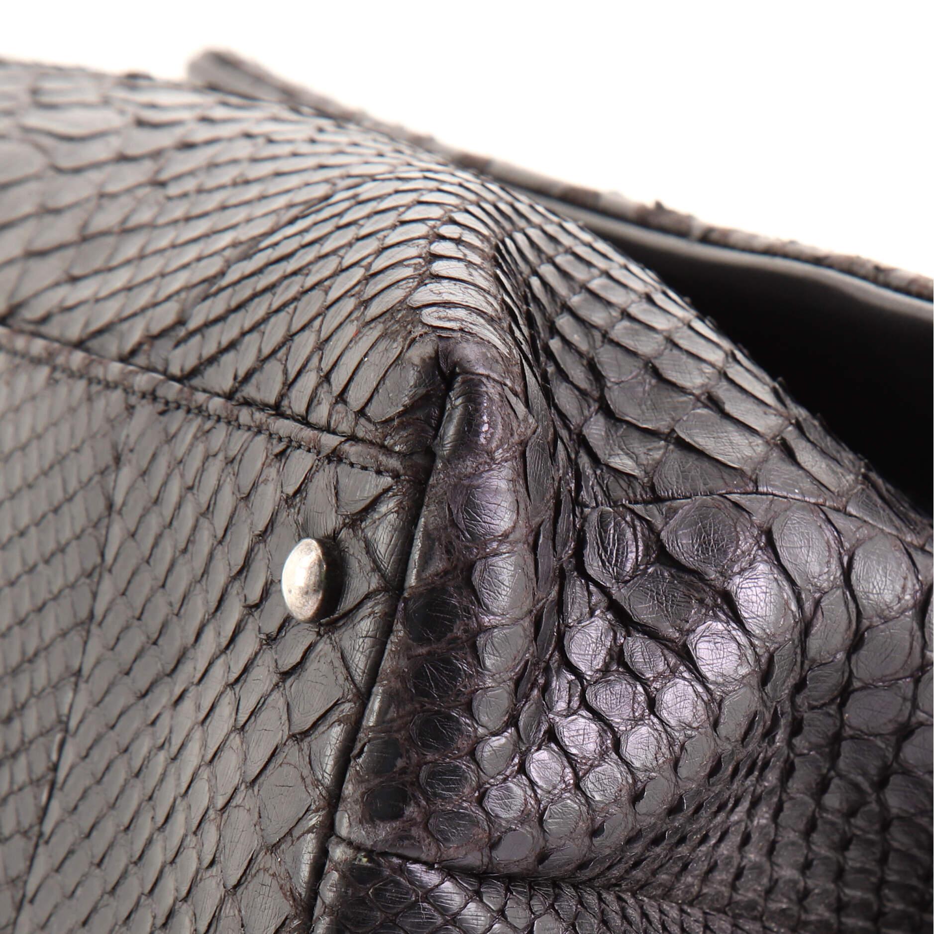 Chanel Coco Top Handle Bag Python Medium 3