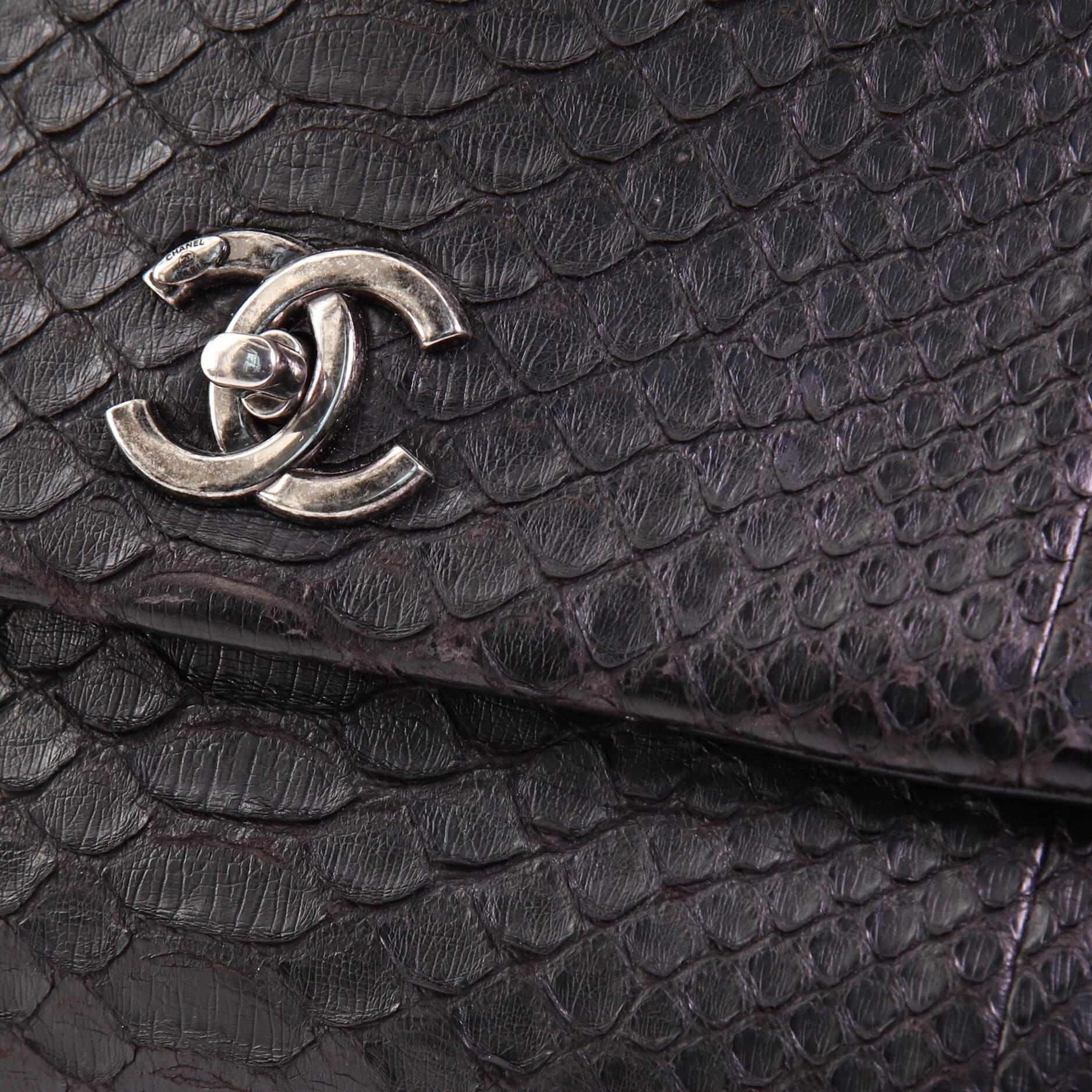 Chanel Coco Top Handle Bag Python Medium 4