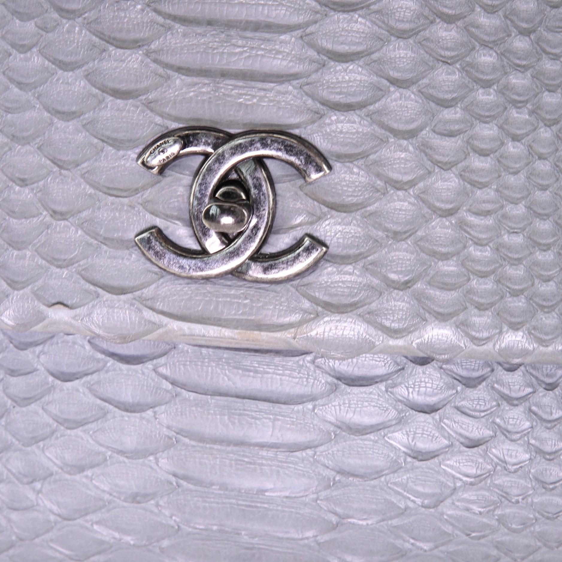 Chanel Coco Top Handle Bag Python Medium 1