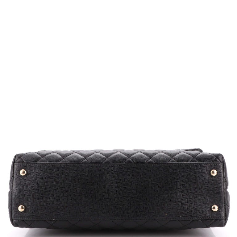 Chanel Coco Top Handle Bag Quilted Caviar Medium at 1stDibs